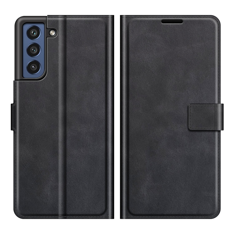 For Samsung Galaxy S21 FE Retro Calf Pattern Buckle Horizontal Flip Leather Case with Holder & Card Slots & Wallet