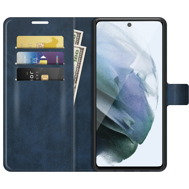 For Samsung Galaxy S21 FE Retro Calf Pattern Buckle Horizontal Flip Leather Case with Holder & Card Slots & Wallet