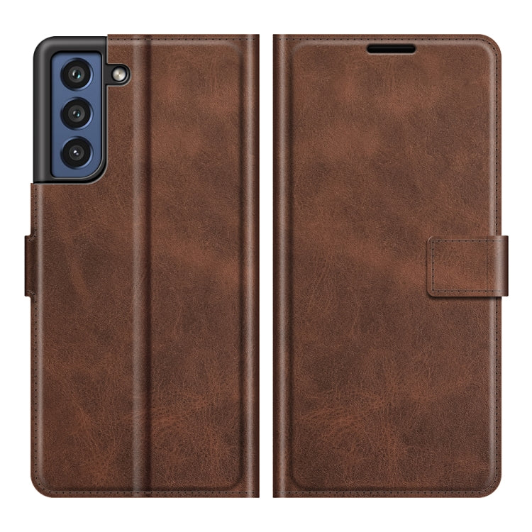 For Samsung Galaxy S21 FE Retro Calf Pattern Buckle Horizontal Flip Leather Case with Holder & Card Slots & Wallet