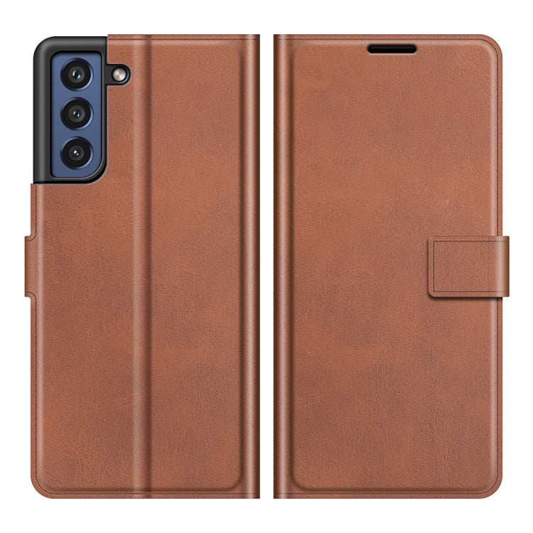 For Samsung Galaxy S21 FE Retro Calf Pattern Buckle Horizontal Flip Leather Case with Holder & Card Slots & Wallet