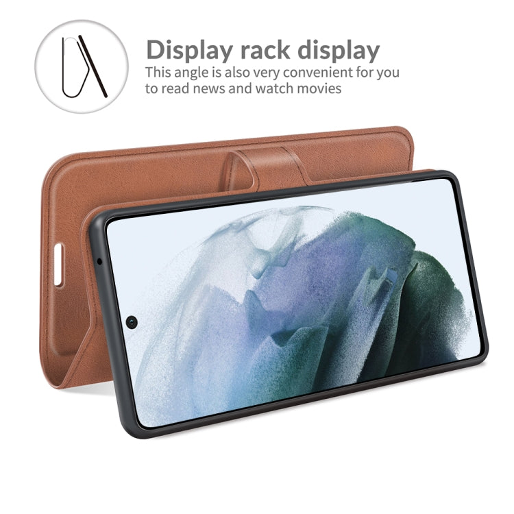 For Samsung Galaxy S21 FE Retro Calf Pattern Buckle Horizontal Flip Leather Case with Holder & Card Slots & Wallet
