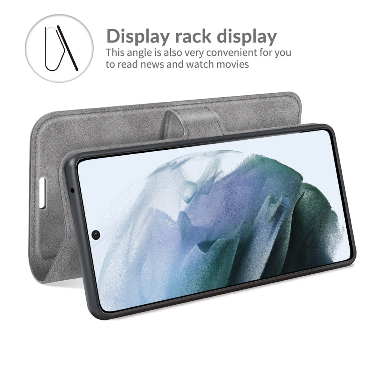 For Samsung Galaxy S21 FE Retro Calf Pattern Buckle Horizontal Flip Leather Case with Holder & Card Slots & Wallet