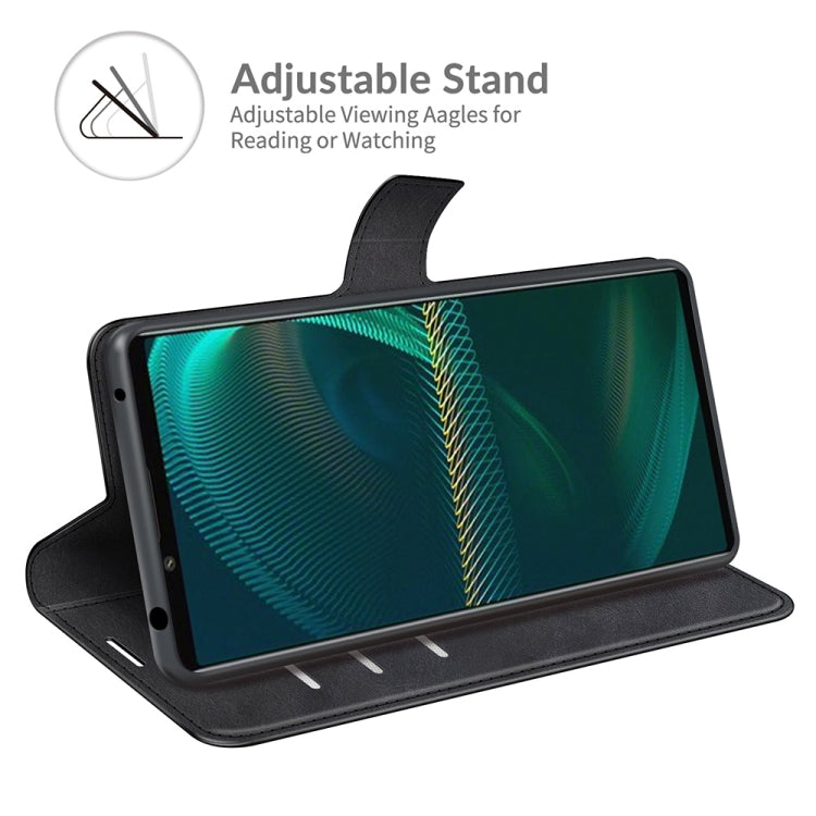 For Sony Xperia 5 III Retro Calf Pattern Buckle Horizontal Flip Leather Case with Holder & Card Slots & Wallet