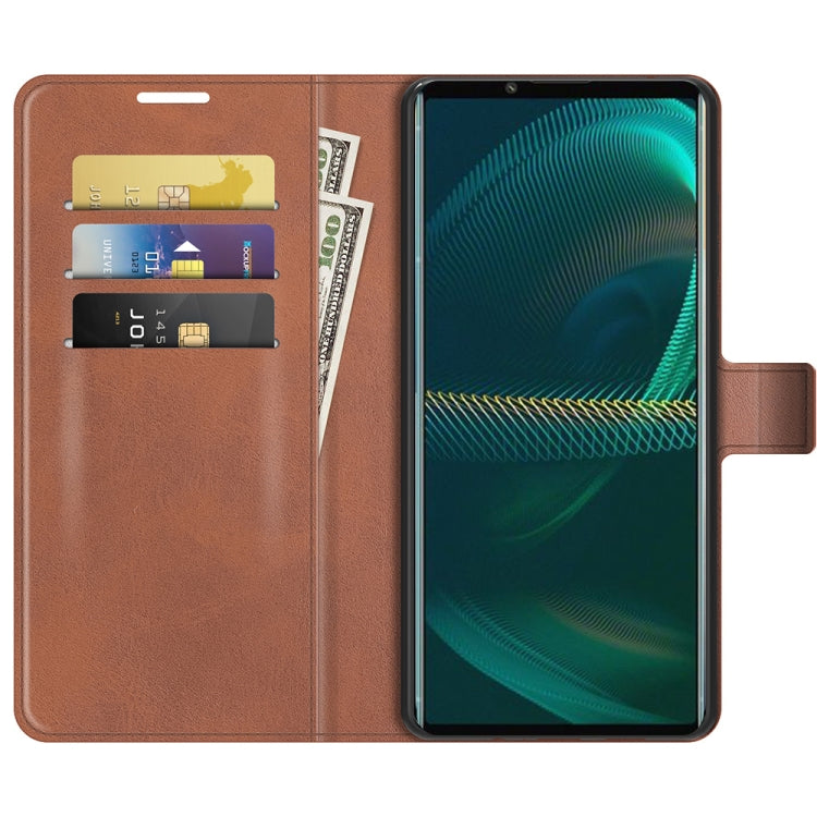 For Sony Xperia 5 III Retro Calf Pattern Buckle Horizontal Flip Leather Case with Holder & Card Slots & Wallet