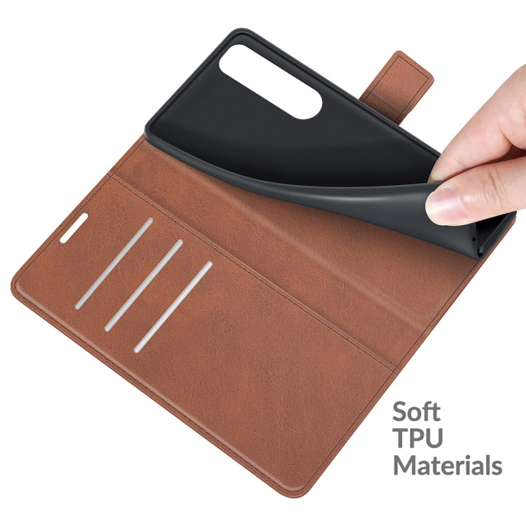 For Sony Xperia 5 III Retro Calf Pattern Buckle Horizontal Flip Leather Case with Holder & Card Slots & Wallet