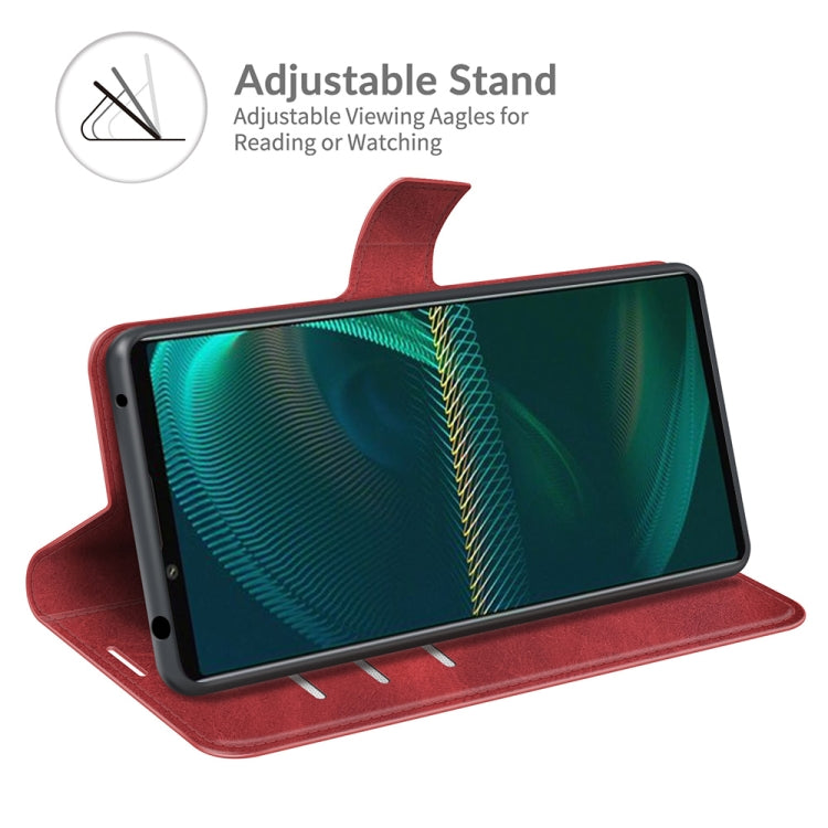 For Sony Xperia 5 III Retro Calf Pattern Buckle Horizontal Flip Leather Case with Holder & Card Slots & Wallet