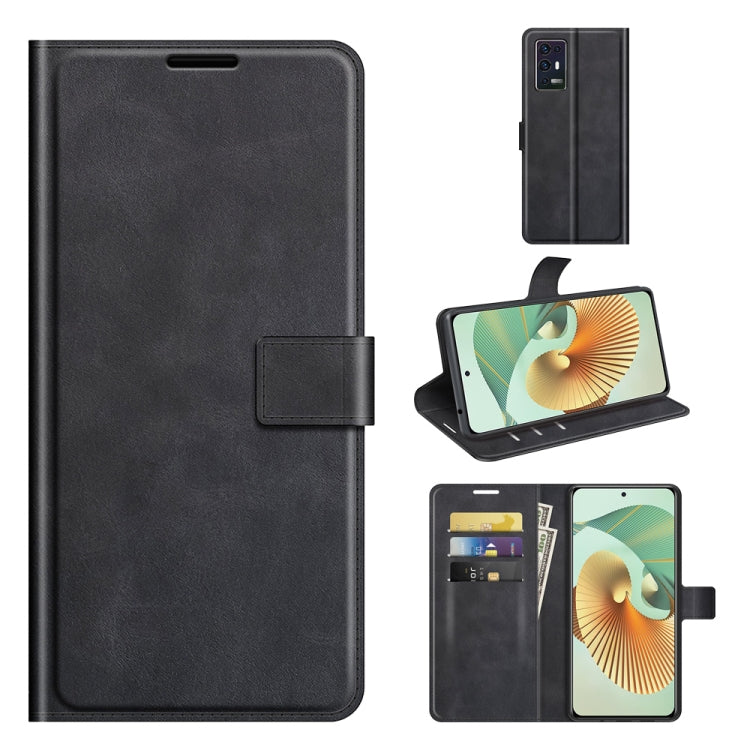 For ZTE Axon 30 Pro Retro Calf Pattern Buckle Horizontal Flip Leather Case with Holder & Card Slots & Wallet