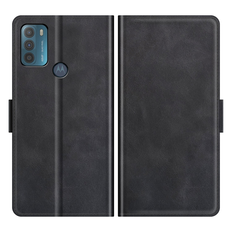 For Motorola Moto G50 Dual-side Magnetic Buckle Horizontal Flip Leather Case with Holder & Card Slots & Wallet
