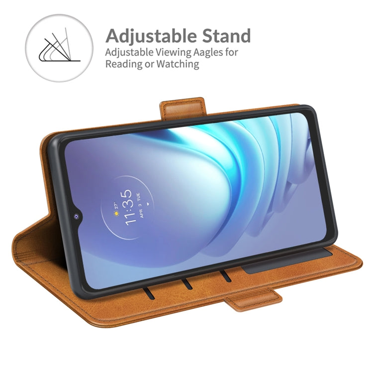 For Motorola Moto G50 Dual-side Magnetic Buckle Horizontal Flip Leather Case with Holder & Card Slots & Wallet