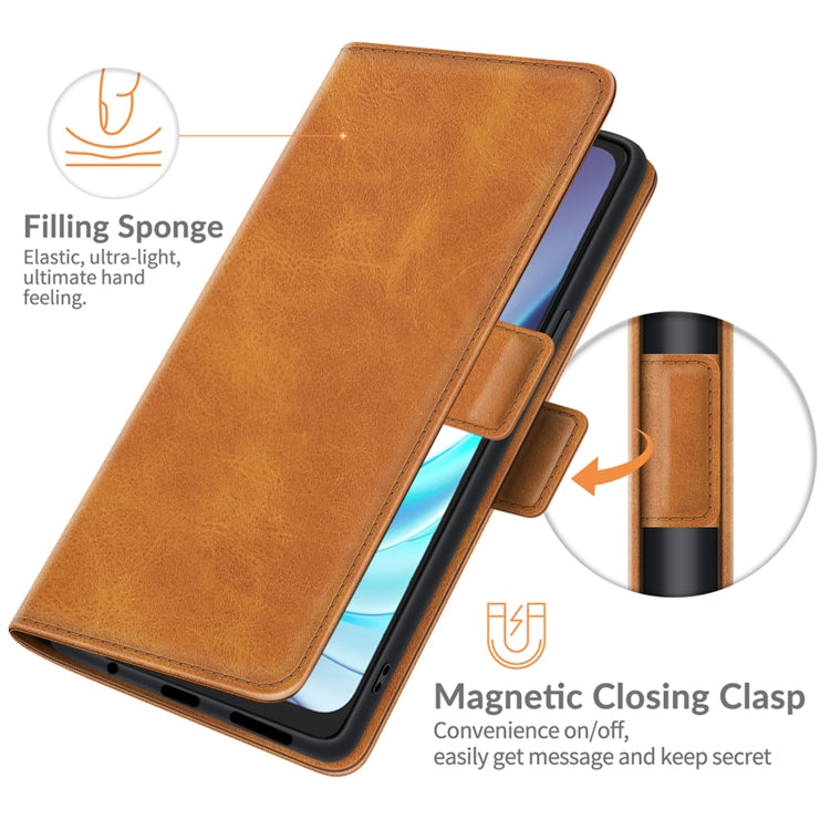 For Motorola Moto G50 Dual-side Magnetic Buckle Horizontal Flip Leather Case with Holder & Card Slots & Wallet