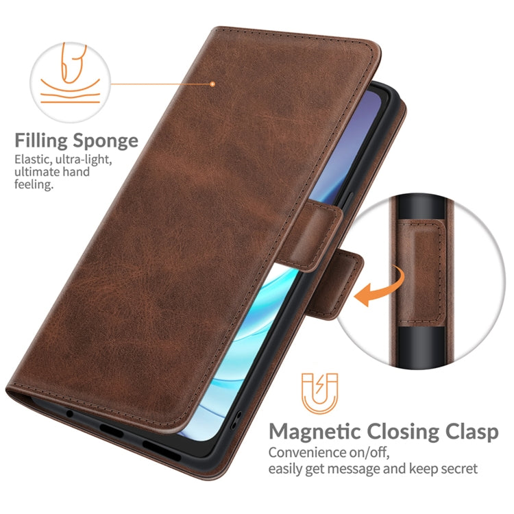 For Motorola Moto G50 Dual-side Magnetic Buckle Horizontal Flip Leather Case with Holder & Card Slots & Wallet