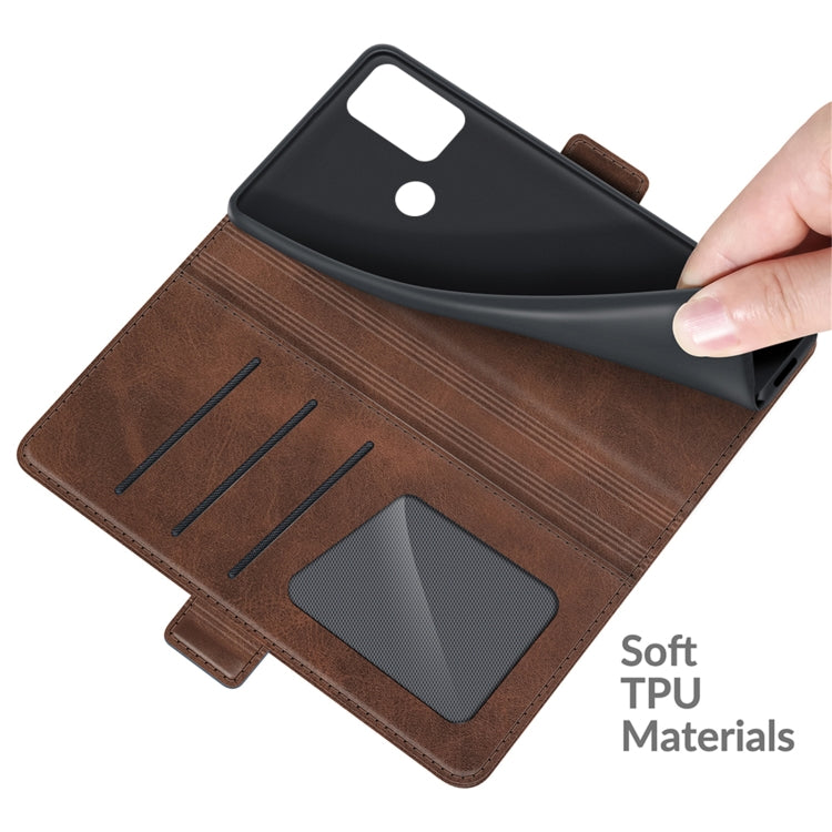 For Motorola Moto G50 Dual-side Magnetic Buckle Horizontal Flip Leather Case with Holder & Card Slots & Wallet