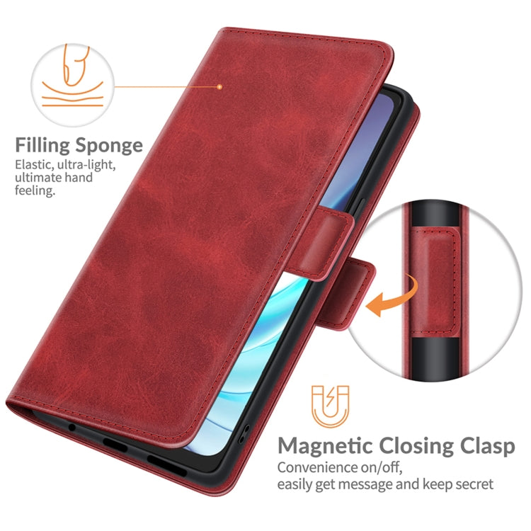 For Motorola Moto G50 Dual-side Magnetic Buckle Horizontal Flip Leather Case with Holder & Card Slots & Wallet