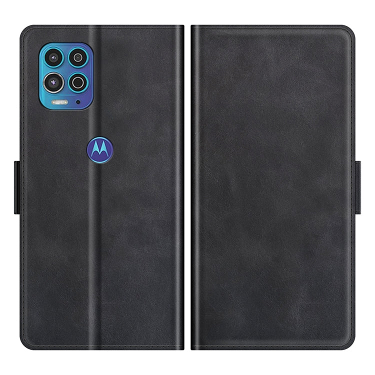 For Motorola Moto Edge S / G100 Dual-side Magnetic Buckle Horizontal Flip Leather Case with Holder & Card Slots & Wallet