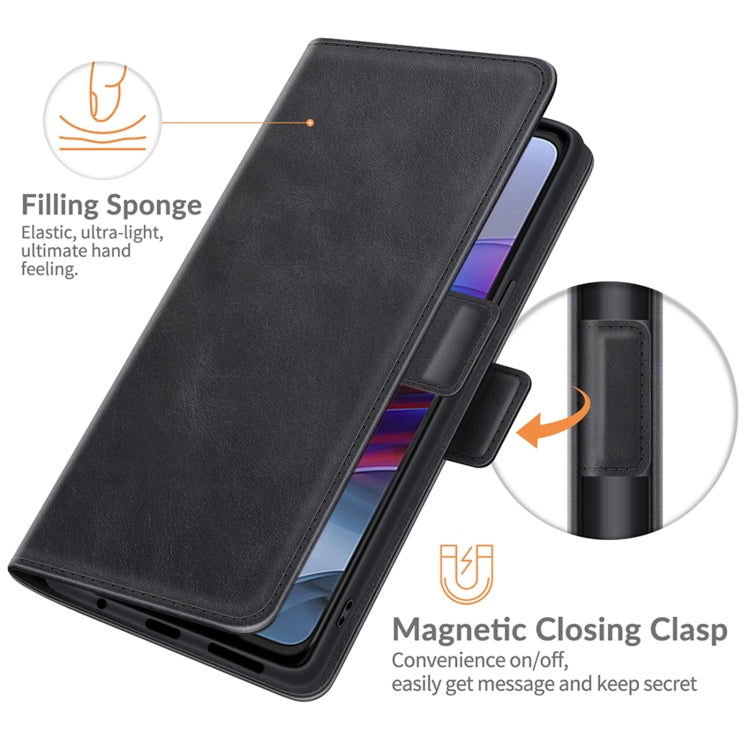 For Motorola Moto Edge S / G100 Dual-side Magnetic Buckle Horizontal Flip Leather Case with Holder & Card Slots & Wallet