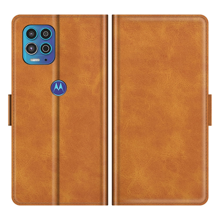 For Motorola Moto Edge S / G100 Dual-side Magnetic Buckle Horizontal Flip Leather Case with Holder & Card Slots & Wallet