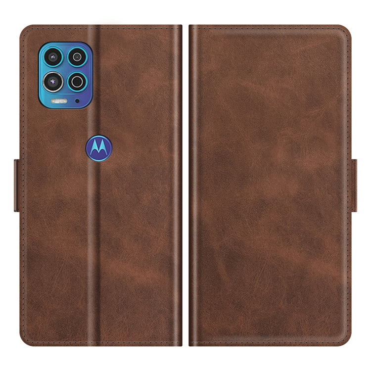 For Motorola Moto Edge S / G100 Dual-side Magnetic Buckle Horizontal Flip Leather Case with Holder & Card Slots & Wallet
