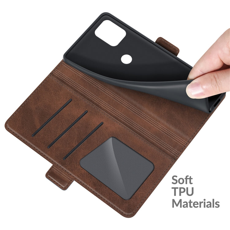 For Motorola Moto Edge S / G100 Dual-side Magnetic Buckle Horizontal Flip Leather Case with Holder & Card Slots & Wallet