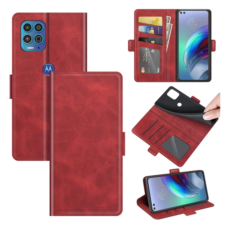 For Motorola Moto Edge S / G100 Dual-side Magnetic Buckle Horizontal Flip Leather Case with Holder & Card Slots & Wallet
