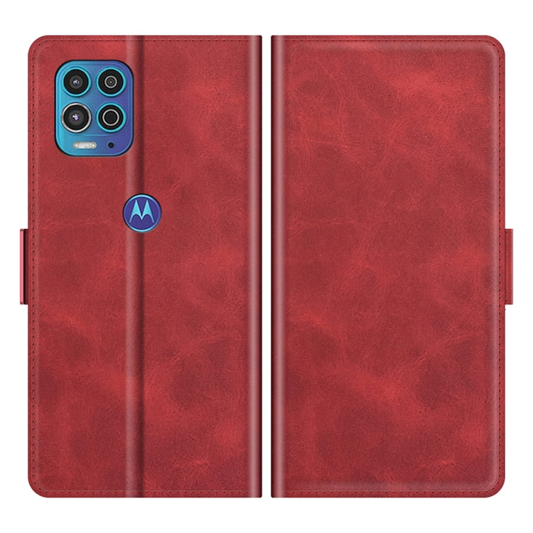 For Motorola Moto Edge S / G100 Dual-side Magnetic Buckle Horizontal Flip Leather Case with Holder & Card Slots & Wallet