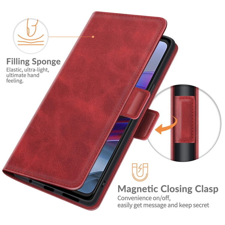 For Motorola Moto Edge S / G100 Dual-side Magnetic Buckle Horizontal Flip Leather Case with Holder & Card Slots & Wallet