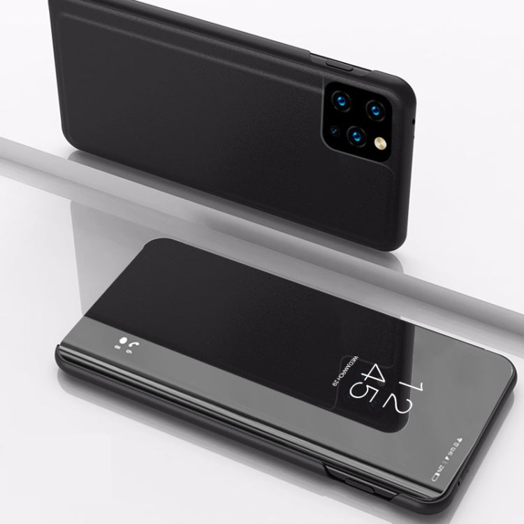 For Xiaomi Mi 11 Plated Mirror Horizontal Flip Leather Case with Holder