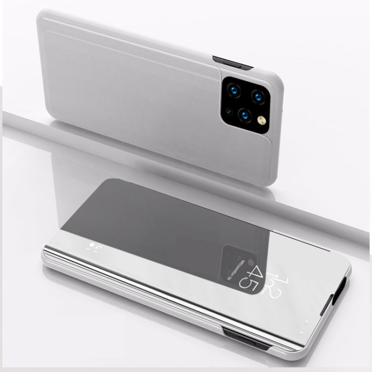 For Xiaomi Mi 11 Plated Mirror Horizontal Flip Leather Case with Holder