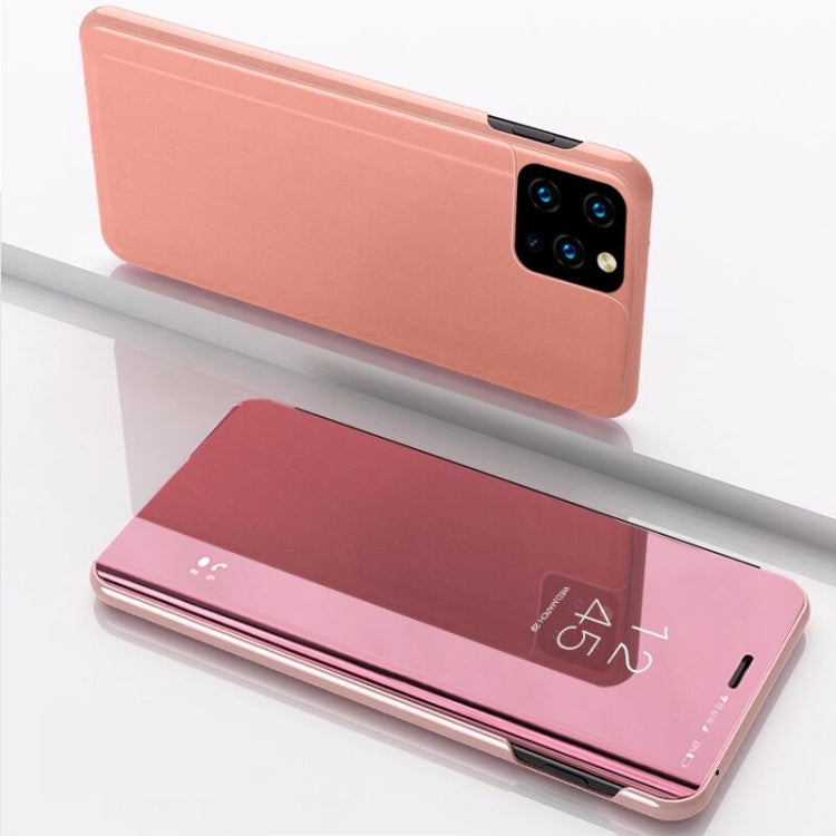 For Xiaomi Mi 11 Plated Mirror Horizontal Flip Leather Case with Holder