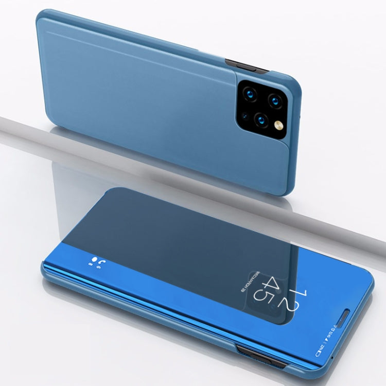 For Xiaomi Mi 11 Plated Mirror Horizontal Flip Leather Case with Holder