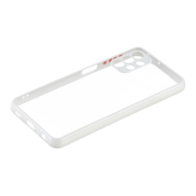 For Samsung Galaxy A32 5G Transparent PC+TPU Phone Case with Contrast Color Button
