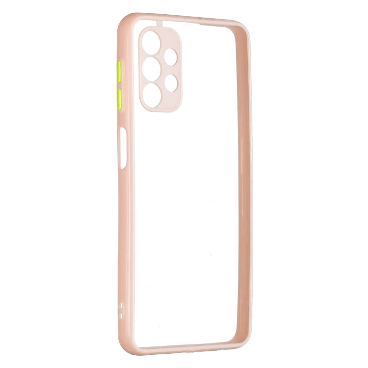 For Samsung Galaxy A32 5G Transparent PC+TPU Phone Case with Contrast Color Button