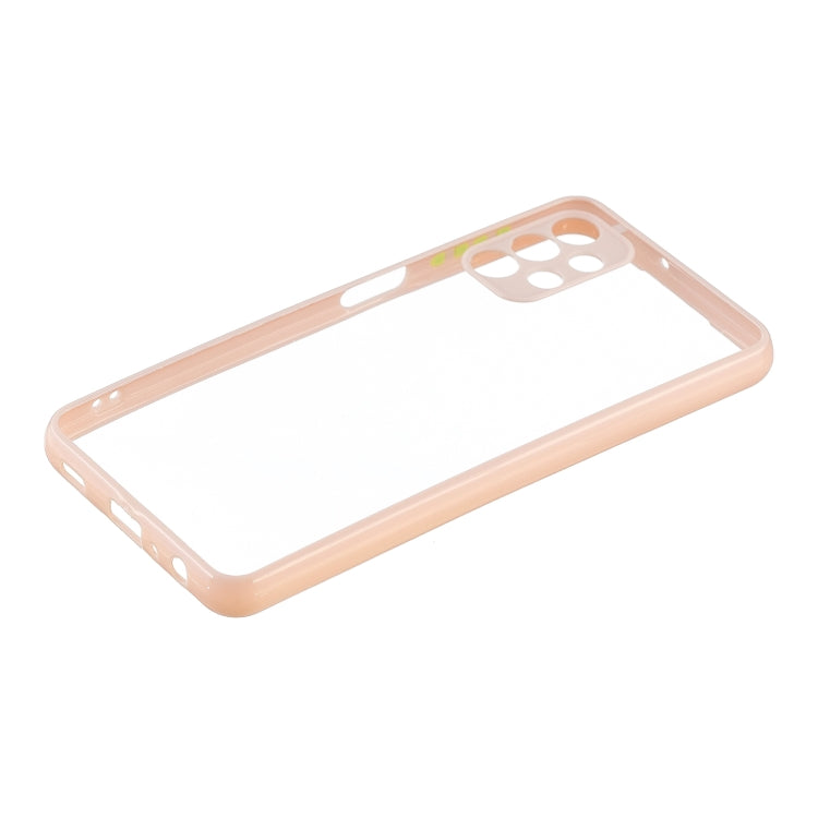 For Samsung Galaxy A32 5G Transparent PC+TPU Phone Case with Contrast Color Button