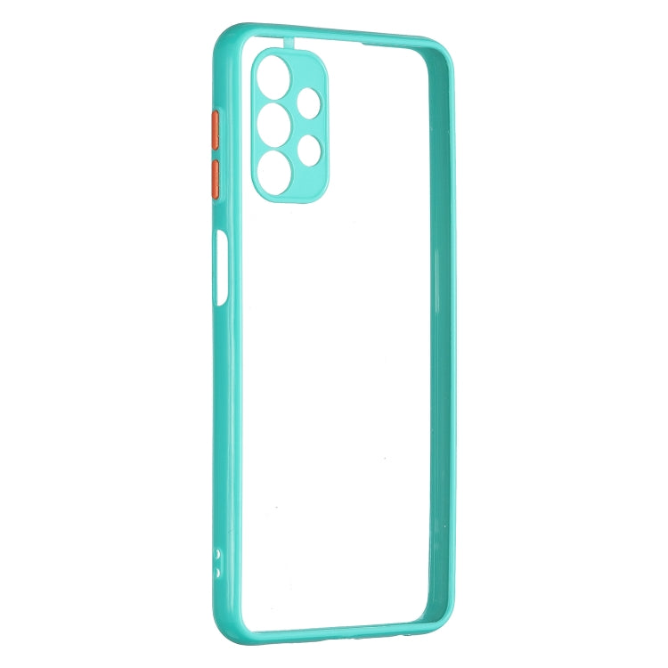 For Samsung Galaxy A32 5G Transparent PC+TPU Phone Case with Contrast Color Button