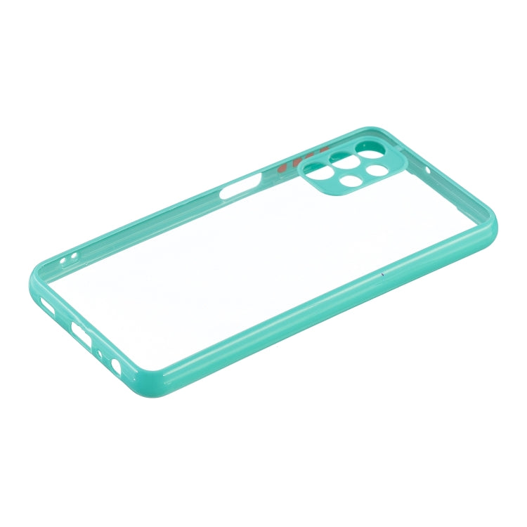 For Samsung Galaxy A32 5G Transparent PC+TPU Phone Case with Contrast Color Button