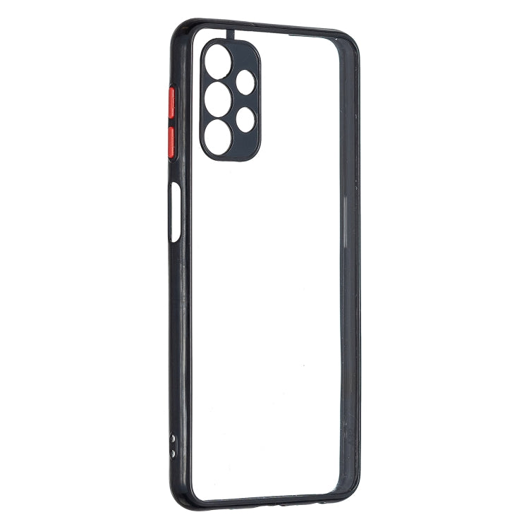 For Samsung Galaxy A32 4G Transparent PC+TPU Phone Case with Contrast Color Button