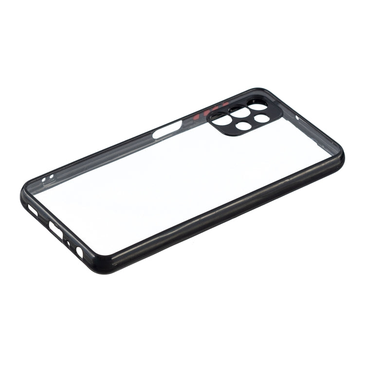 For Samsung Galaxy A32 4G Transparent PC+TPU Phone Case with Contrast Color Button