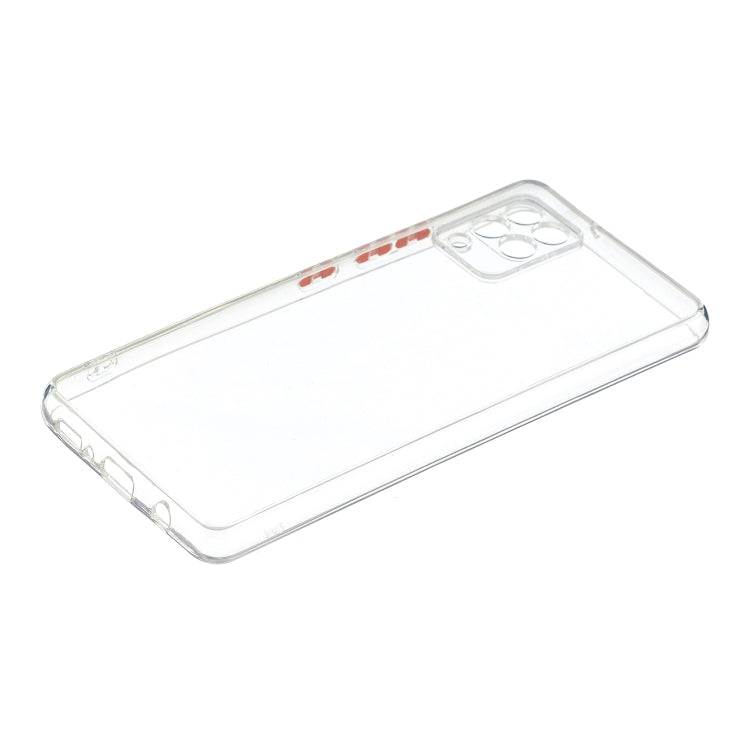 For Samsung Galaxy A42 5G Transparent PC+TPU Phone Case with Contrast Color Button