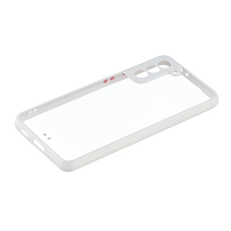 For Samsung Galaxy S21+ 5G Transparent PC+TPU Phone Case with Contrast Color Button