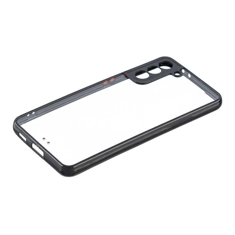 For Samsung Galaxy S21+ 5G Transparent PC+TPU Phone Case with Contrast Color Button