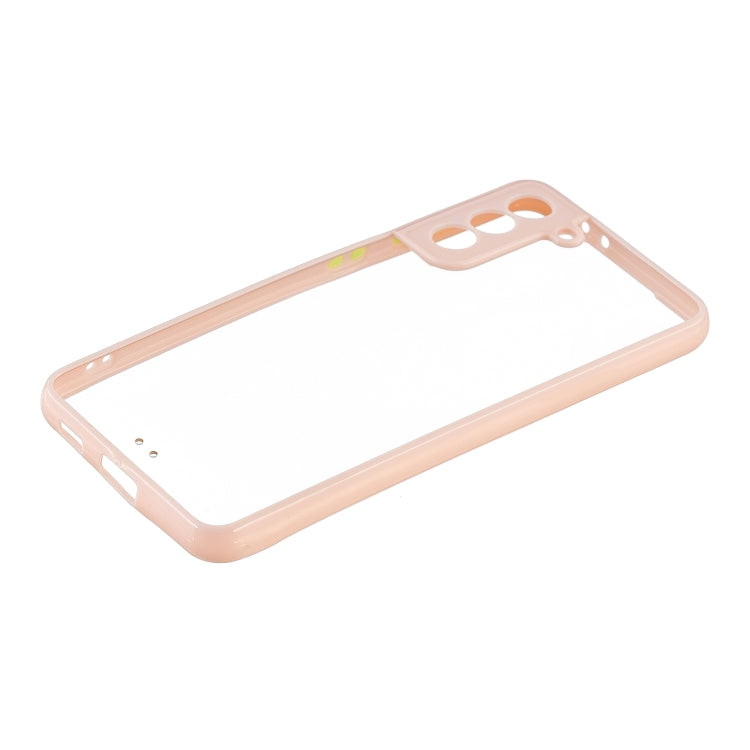 For Samsung Galaxy S21+ 5G Transparent PC+TPU Phone Case with Contrast Color Button