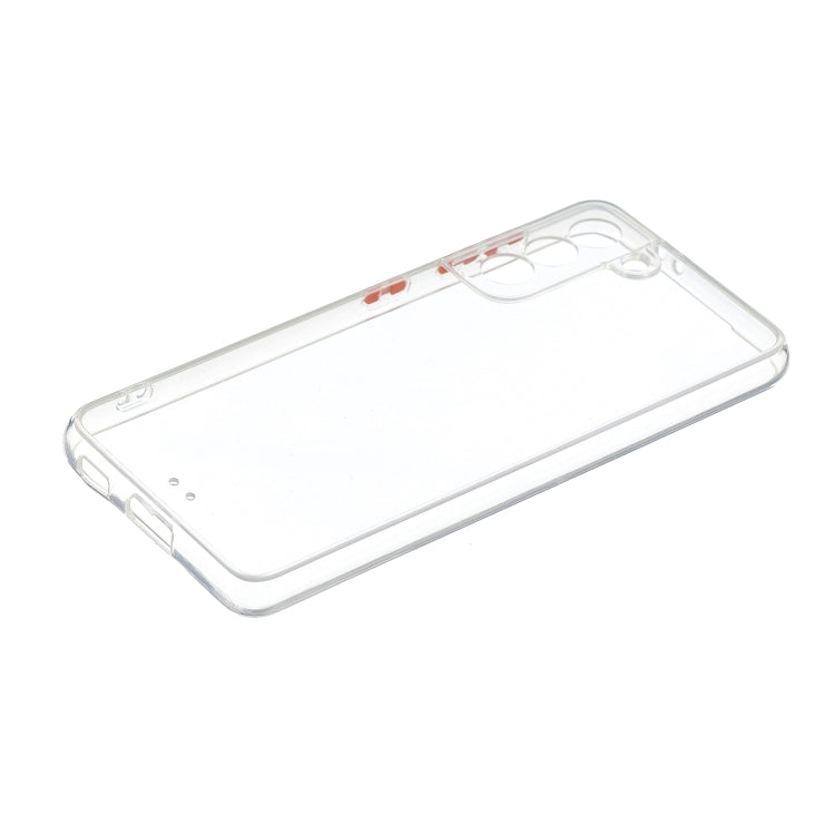 For Samsung Galaxy S21 5G Transparent PC+TPU Phone Case with Contrast Color Button