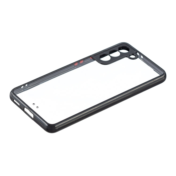 For Samsung Galaxy S21 5G Transparent PC+TPU Phone Case with Contrast Color Button