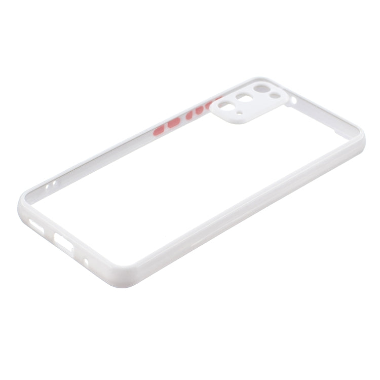 For Samsung Galaxy S20 Transparent PC+TPU Phone Case with Contrast Color Button