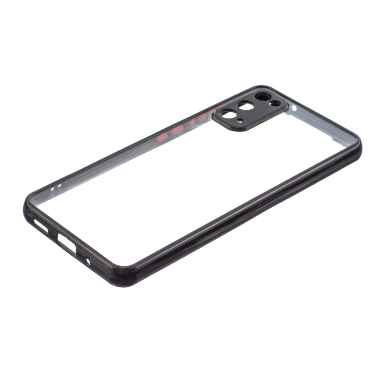 For Samsung Galaxy S20 Transparent PC+TPU Phone Case with Contrast Color Button