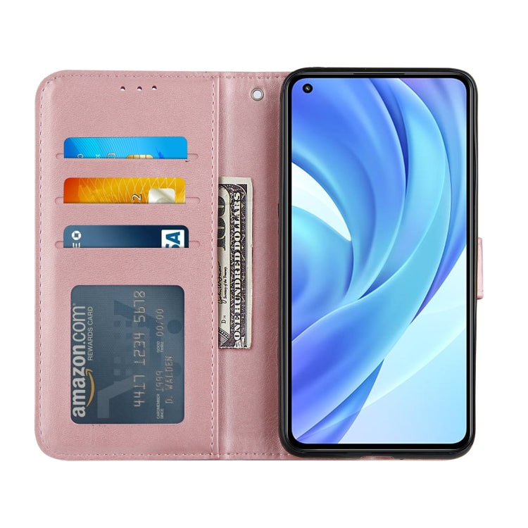 Stitching Calf Texture Buckle Horizontal Flip Leather Case with Holder & Card Slots & Wallet & Lanyard For Xiaomi Mi 11 Lite