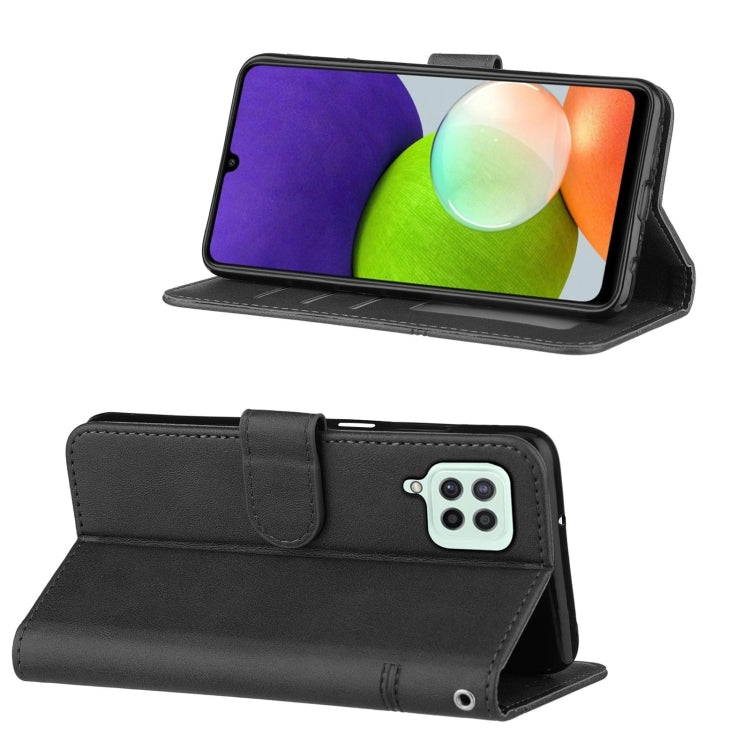 Stitching Calf Texture Buckle Horizontal Flip Leather Case with Holder & Card Slots & Wallet & Lanyard For Galaxy A22 4G