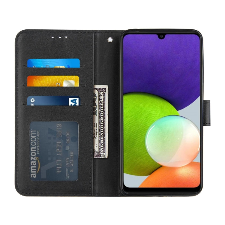 Stitching Calf Texture Buckle Horizontal Flip Leather Case with Holder & Card Slots & Wallet & Lanyard For Galaxy A22 4G
