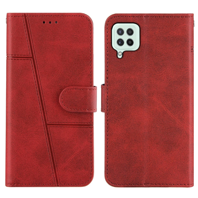 Stitching Calf Texture Buckle Horizontal Flip Leather Case with Holder & Card Slots & Wallet & Lanyard For Galaxy A22 4G