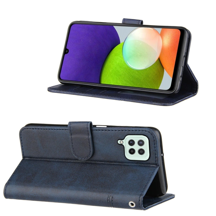 Stitching Calf Texture Buckle Horizontal Flip Leather Case with Holder & Card Slots & Wallet & Lanyard For Galaxy A22 4G