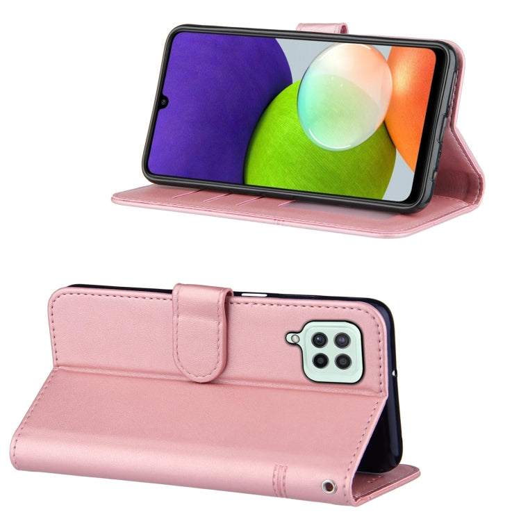 Stitching Calf Texture Buckle Horizontal Flip Leather Case with Holder & Card Slots & Wallet & Lanyard For Galaxy A22 4G